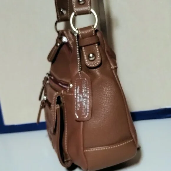 Croft & Barrow Leather Hobo Shoulder Bag - Picture 3 of 15